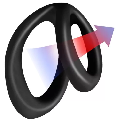 Double Cockring Uplift – Vékonyító péniszgyűrű feketében