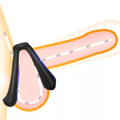 Soft Duo – puha dupla péniszgyűrű 40 mm fekete