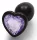 Bijou Heart Gem S – prémium anális kő, fekete-lila 6 x 2.6 cm