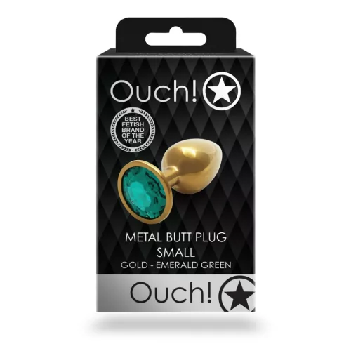 Bijou anal – arany-zöld gyöngy anális kényeztető 6 cm