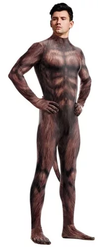 Wolf Kostüm Overalls in braun