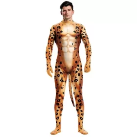 Cheetah Cosplay Cutout Jumpsuit - Stilvolle Leidenschaft