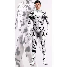 Dalmatin Hundekostüm – schwarz-weißes Cosplay-Outfit