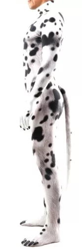 Dalmatiner-Hunde-Cosplay-Kostüm – schwarz-weißer Stil