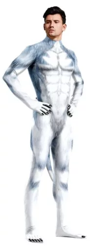 Szürke-kék Husky kutya cosplay ruha