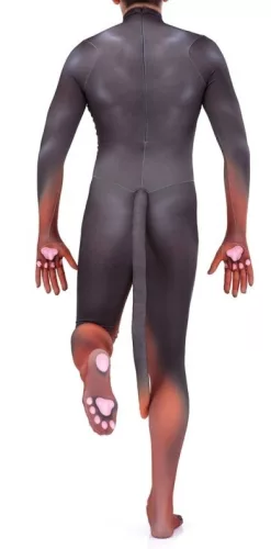 Fekete és tűz színű doberman cosplay jelmez