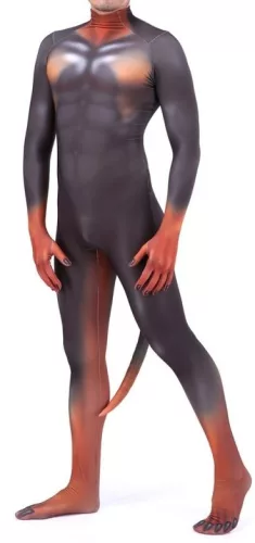 Fekete és vörös Doberman cosplay jelmez