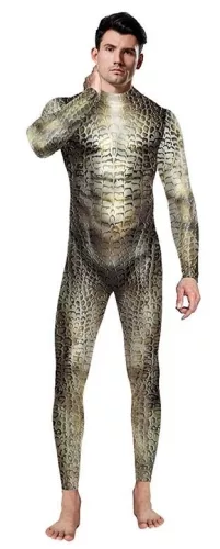 Grüne Schlange – Premium-Reptilienkostüm-Overall