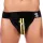 Xrub – fekete-sárga latex jockstrap cipzárral