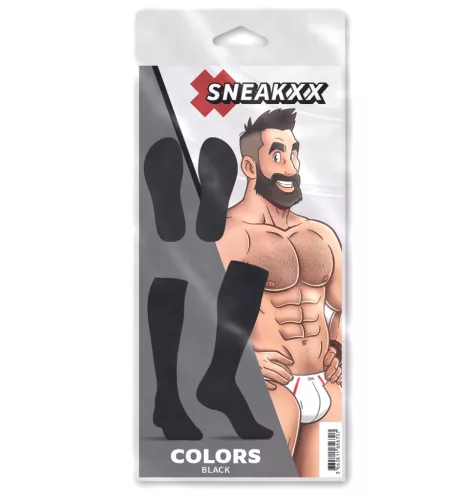 COLORS SneakXX – divatos fekete magas zokni