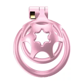   Sissy Star - rózsaszín prémium újrahasználható chastity cage