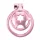 Sissy Star - rózsaszín prémium újrahasználható chastity cage