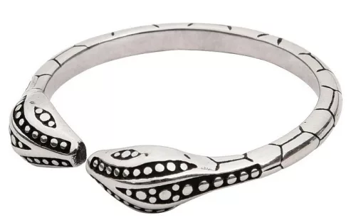 Két kígyó – stílusos prémium akácgyümölcs gyűrű