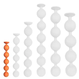   Bulby Butt S – prémium stimuláló golyók 25 x 4cm narancssárga