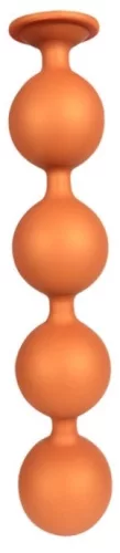 Bulby Butt – prémium anál golyók, 45 cm, narancssárga