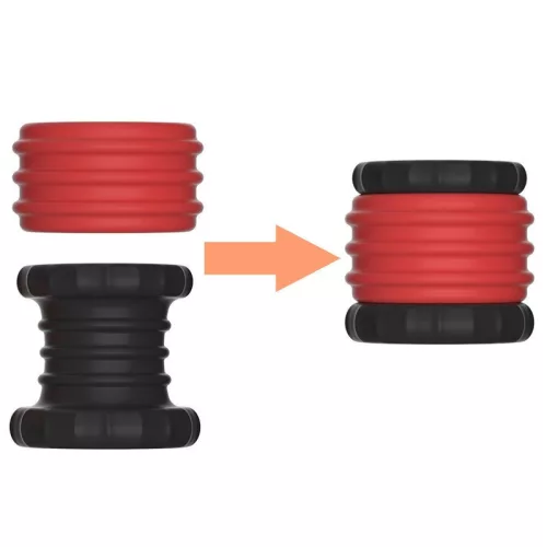 Soqlo ballstretcher – prémium piros-fekete herefeszítő 35 mm