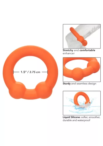 Cockring Alpha Dual Ball – duplagyöngyos péniszgyűrű 37 mm