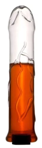 Hollow Glass – üveg dildó 19,5 cm, érzéki kényelemhez