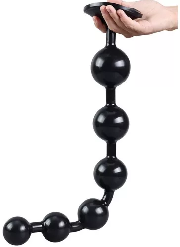 Somass – prémium fekete intim golyók 48 cm hosszú
