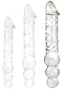 Üveg Dildó Threeball L – érzéki, prémium ingerlés 29 cm hosszú