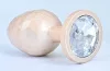 Ikonik Diamond S – prémium anális dugó bézs színben
