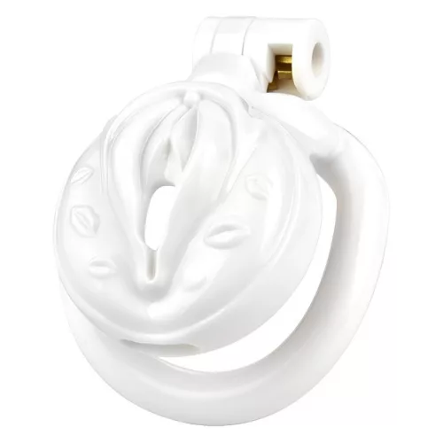 Sissy Kiss – prémium fehér szexi zár cage 3.5 x 3.8cm