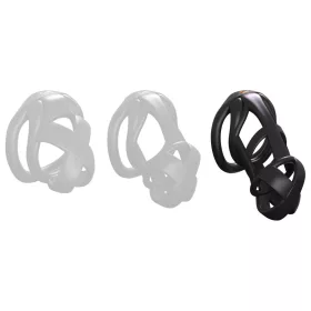Black Bonex Cage L – prémium péniszgyűrű 9,5 x 3,3 cm
