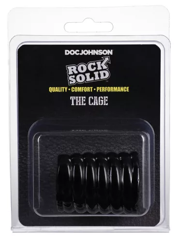 Cockring The Cage – Prémium fekete péniszgyűrű 25 mm