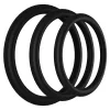 Prémium fekete gumi péniszgyűrű szett – 3 darabos