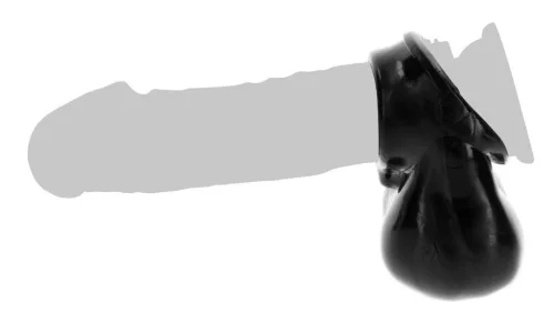 Hochwertiger schwarzer Hodensackhalter, weiches Lederdesign