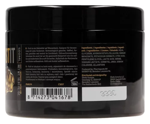Fist It csúszós vízalapú síkosító 500ml - fekete tégely