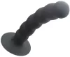 Vibrátor Hullámos alak, 10 rezgésmód, távirányítós 17 cm szilikon fekete