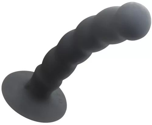 Vibrátor Hullámos alak, 10 rezgésmód, távirányítós 17 cm szilikon fekete