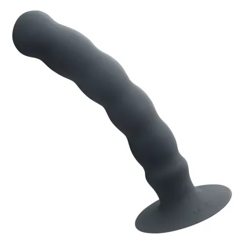 Vibrátor Hullámos alak, 10 rezgésmód, távirányítós 17 cm szilikon fekete