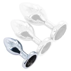   Flowersex Anál plug sima felület alumínium 6x2,7 cm fekete
