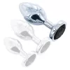 Flowersex Anál plug Alumínium sima felület 9 cm fekete alap