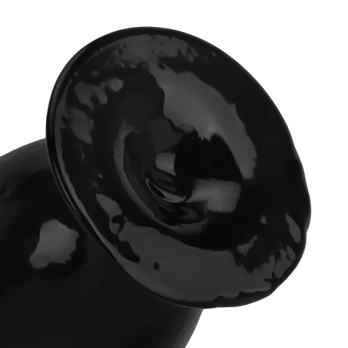Anál plug tojás alakú szívóalappal 8,5 cm közepes méret fekete