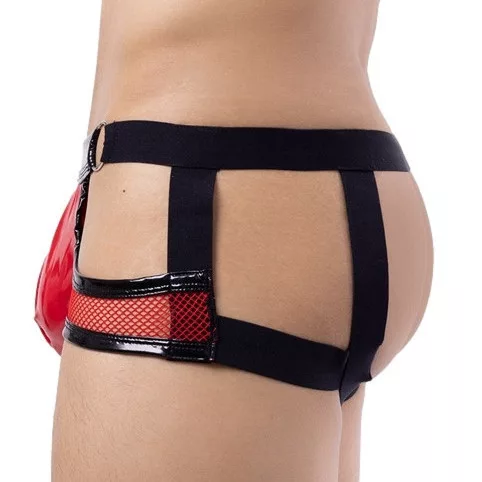 Hollband jockstrap fényes piros M-XXL méret