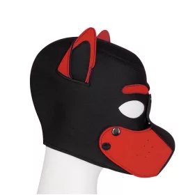   Petty Dog szexi szájmaszk fekete-piros neoprén anyagból levehető szájrésszel