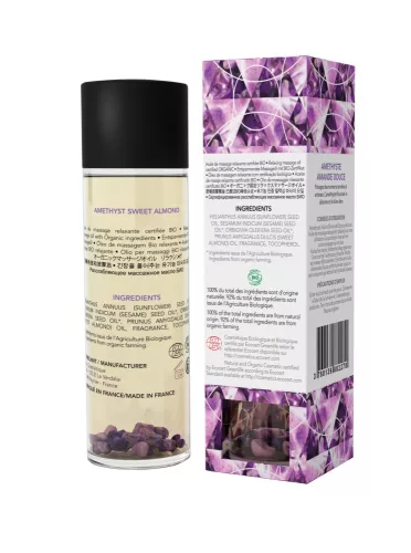 Organisches Massageöl mit Steinen AMETHYST SWEET ALMOND 100 ml