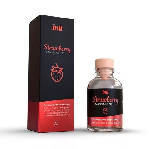 MASSAGEGEL ERDBEERGLASFLASCHE 30 ML + PACKUNG