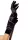 Handgelenklange Satinhandschuhe, schwarz, O/S
