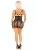 Heart Net Minikleid – Schwarz O/S