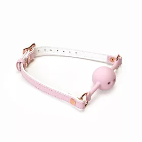 Weißer & Pinker Feenziegen-Lederballgag