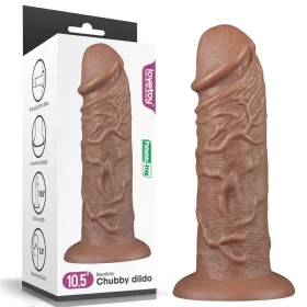 10,5'' realistischer rundlicher Dildo-Braun