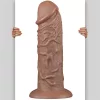 10,5'' realistischer rundlicher Dildo-Braun