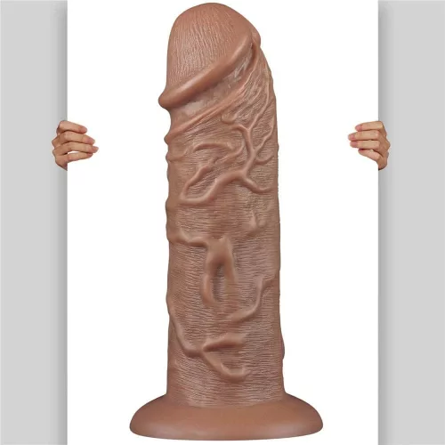 10,5'' realistischer rundlicher Dildo-Braun