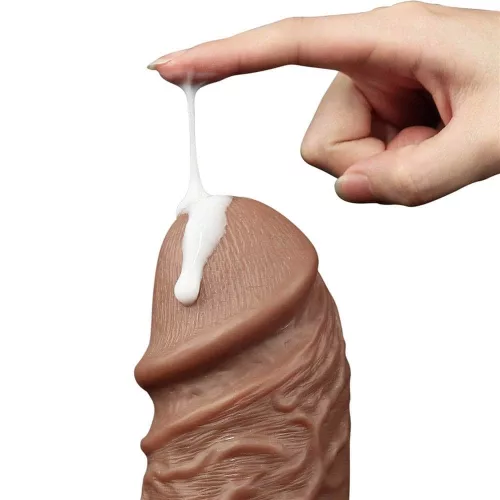 10,5'' realistischer rundlicher Dildo-Braun