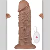 10,5' realistischer pummeliger vibrierender Dildo-Braun