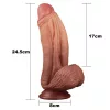10" Doppelschichtiger Silikon-Nature Cock Brown_B0O50_3